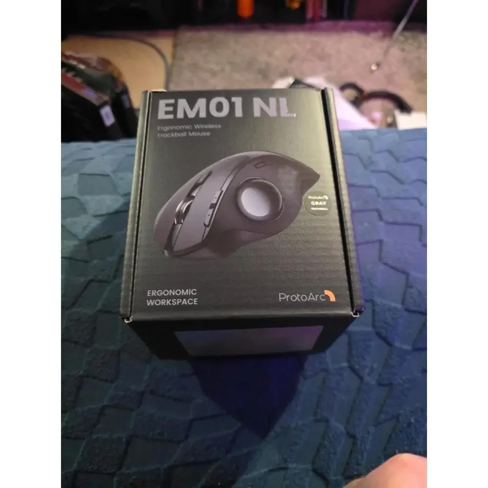 ProtoArc EM01 NL Ergonomic Bluetooth Wireless Trackball Gray Ball